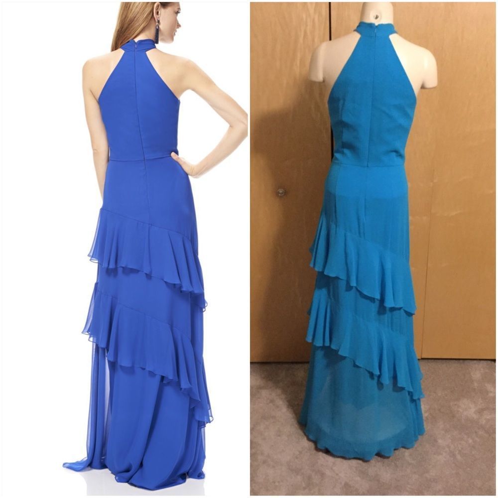 Theia Ruffled Chiffon Gown STYLE #: 883210 - Picture 3 of 8